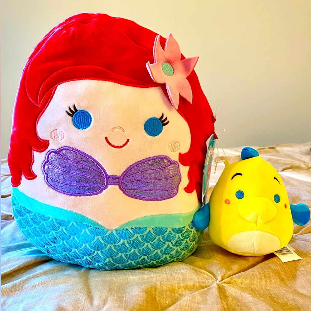 Ariel and Flounder Disney Squishmallows